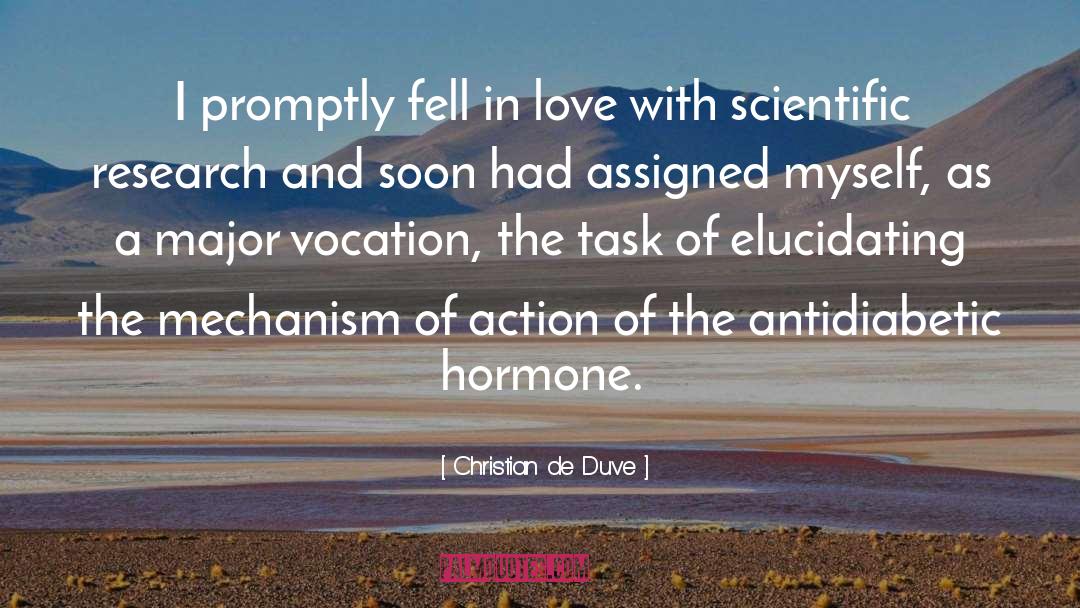 Hormone quotes by Christian De Duve