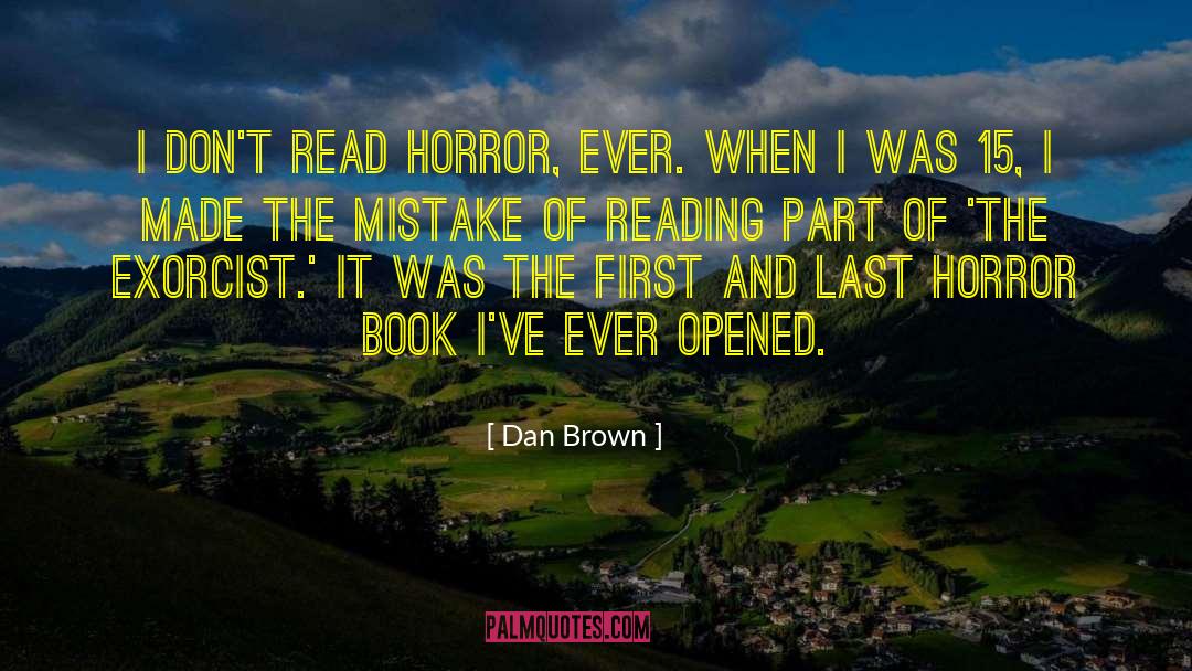 Horror Book quotes by Dan Brown