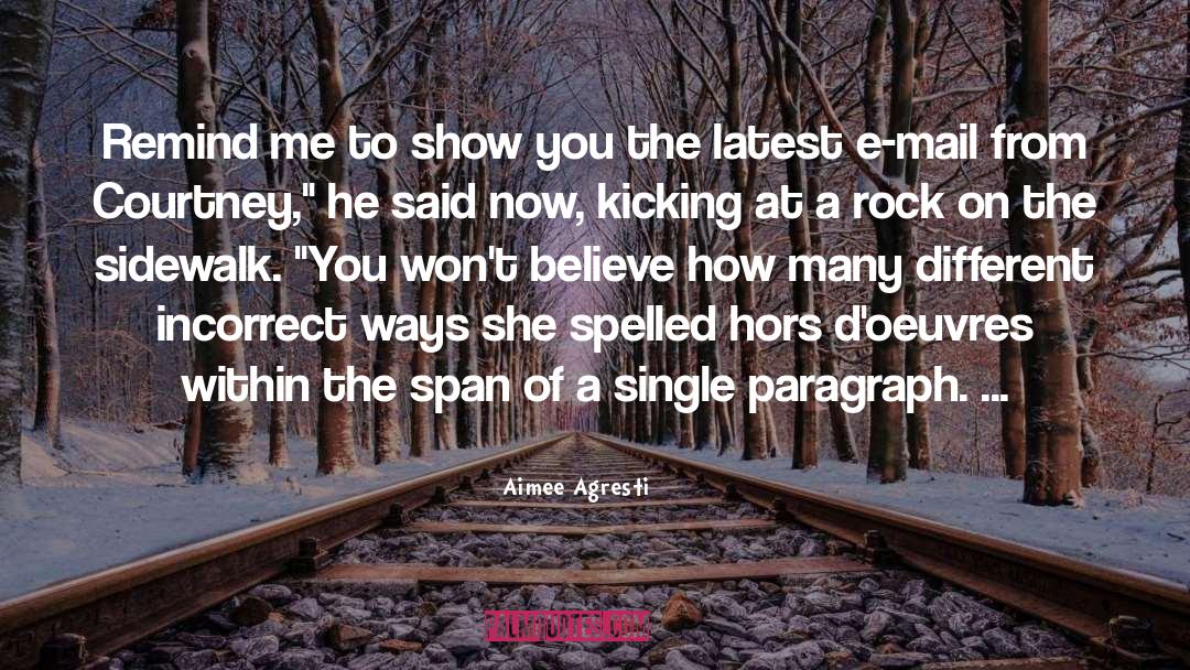 Hors D Oeuvres quotes by Aimee Agresti