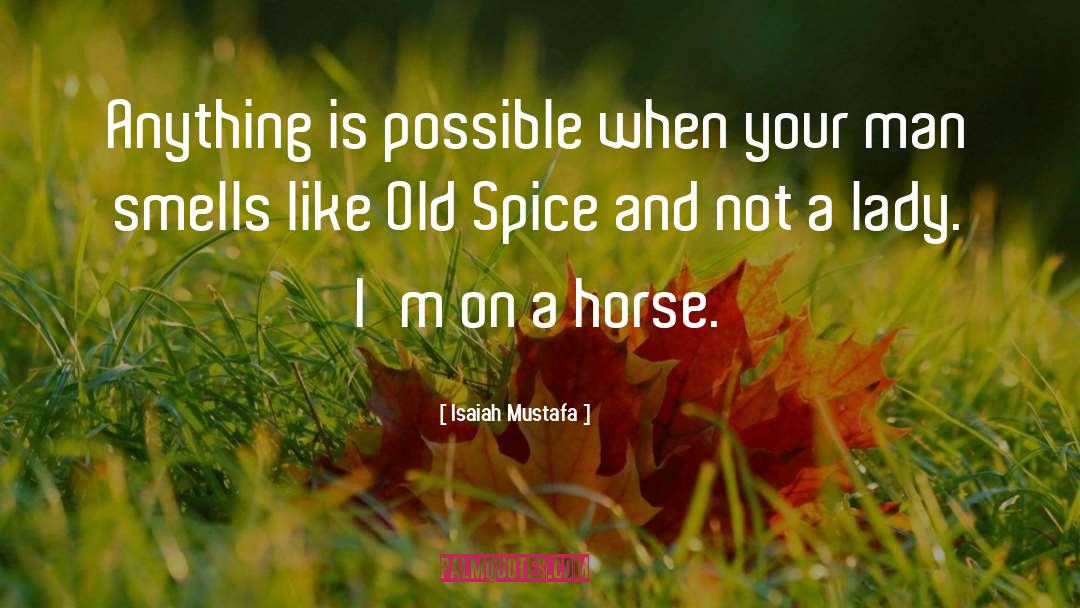 Horse And Rider quotes by Isaiah Mustafa