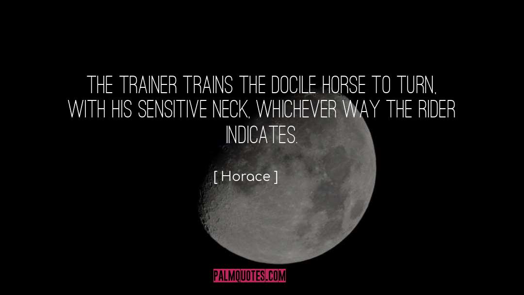 Horse Trainer Romance quotes by Horace
