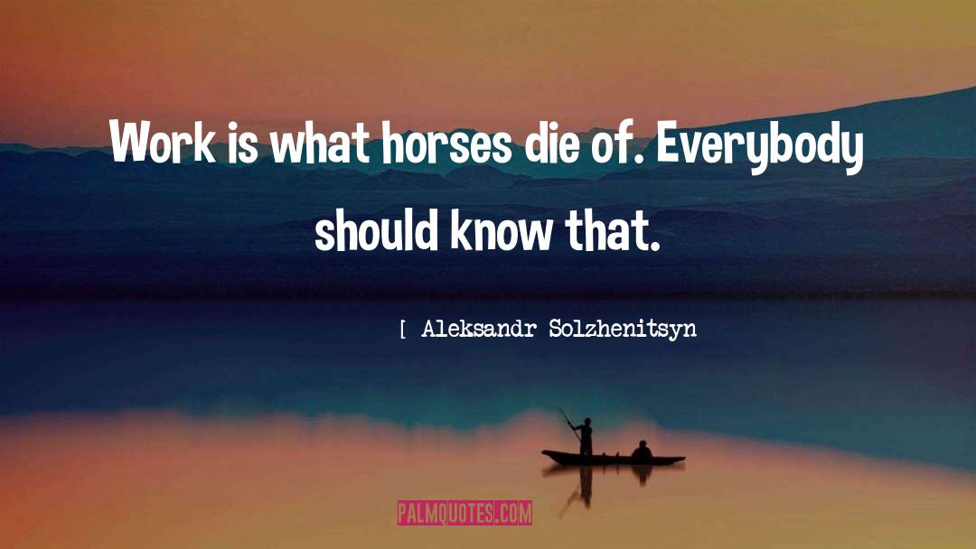 Horses quotes by Aleksandr Solzhenitsyn