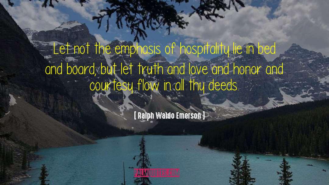 Horwath Hospitality quotes by Ralph Waldo Emerson
