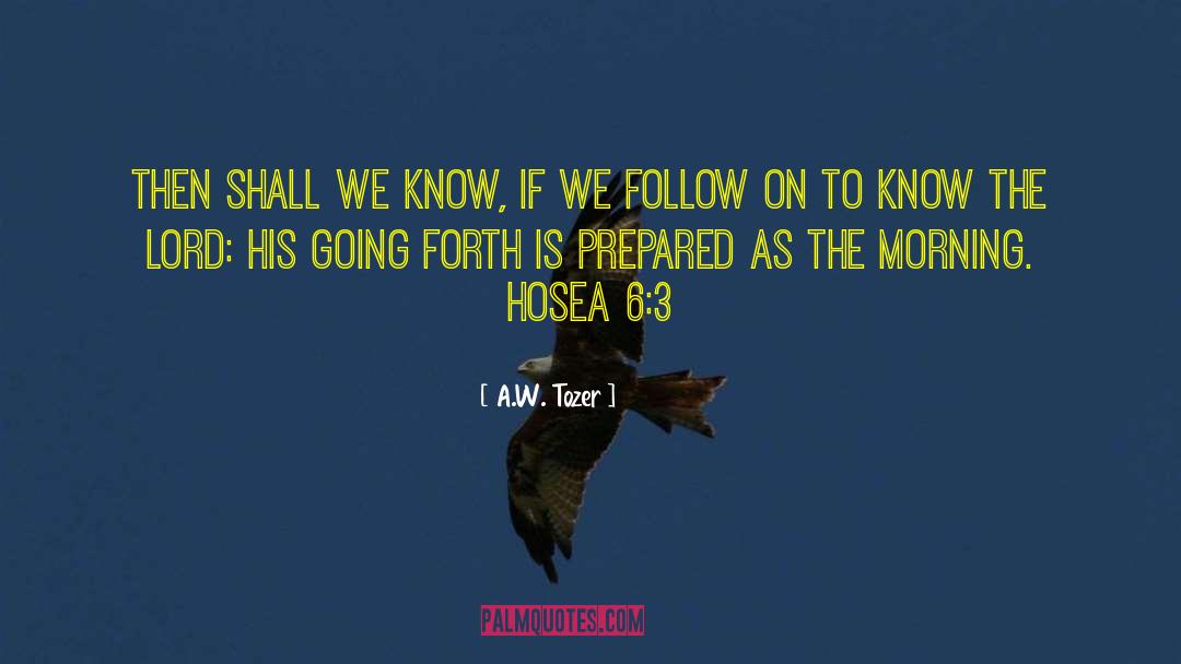 Hosea quotes by A.W. Tozer