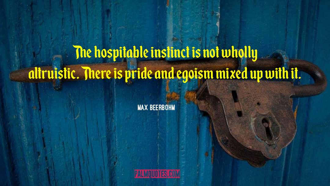 Hospitable quotes by Max Beerbohm