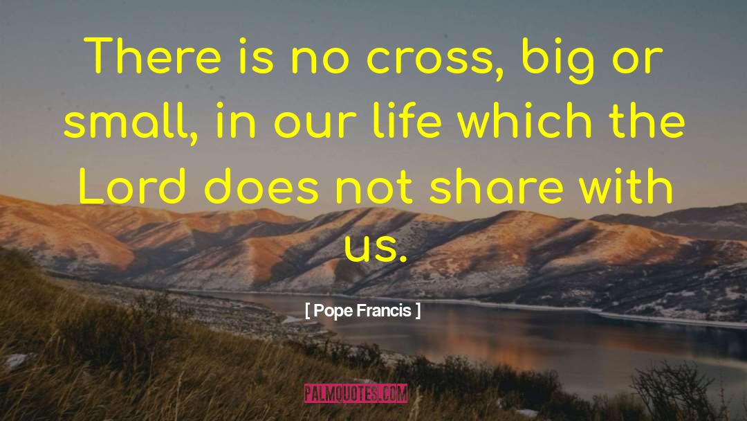 Hospitaller Cross quotes by Pope Francis