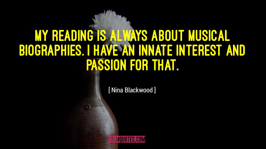 Hoster Blackwood quotes by Nina Blackwood