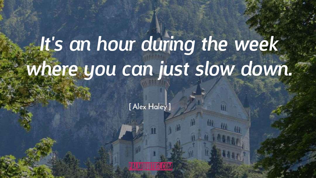 Hour quotes by Alex Haley
