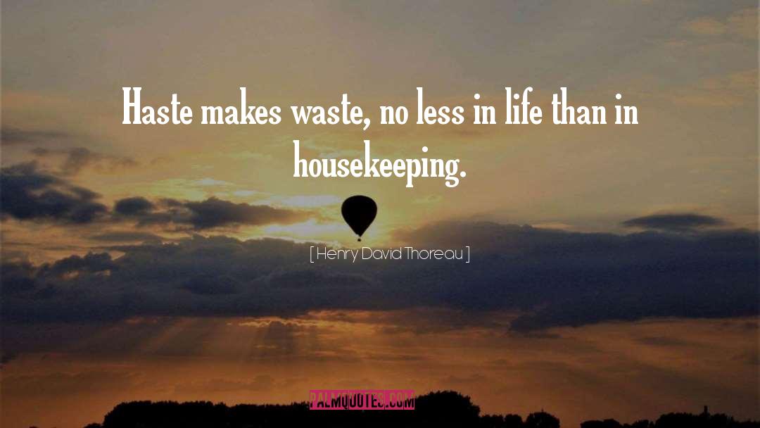 Housekeeping quotes by Henry David Thoreau