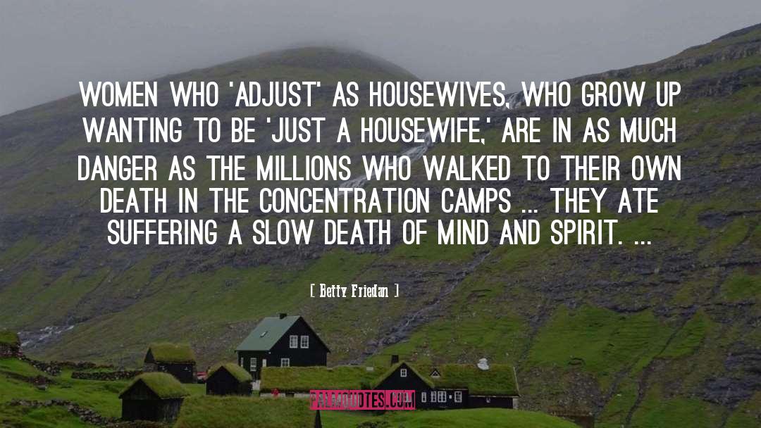Housewife quotes by Betty Friedan