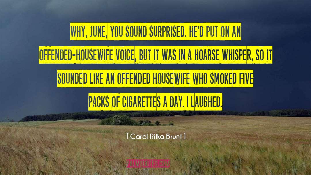 Housewife Sarcasm quotes by Carol Rifka Brunt