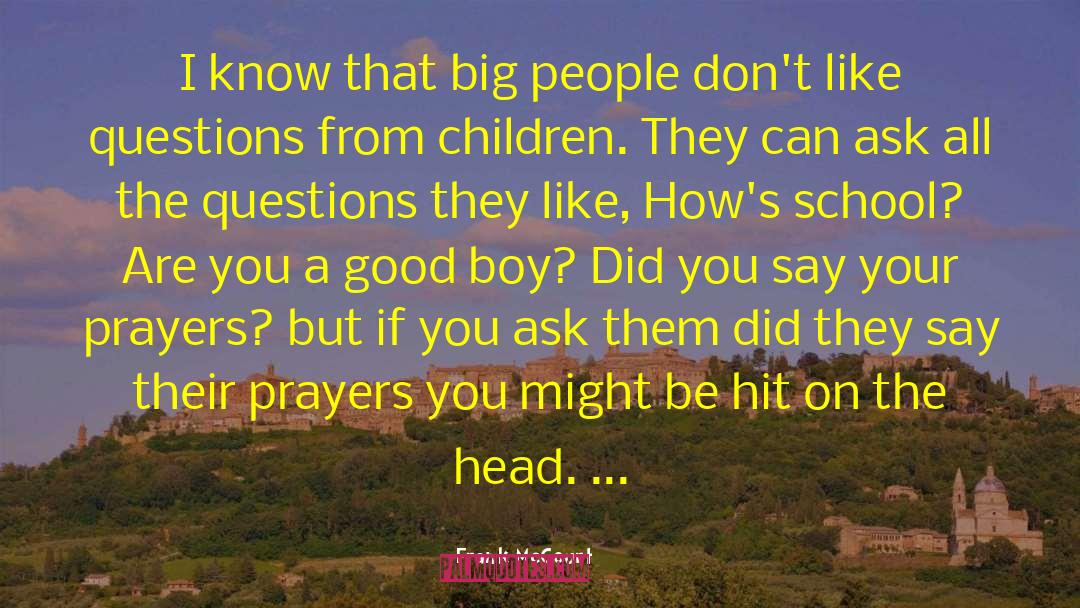 How Hard Did You Hit Your Head quotes by Frank McCourt