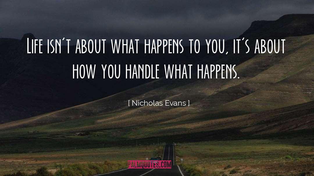 How To Handle Problems quotes by Nicholas Evans