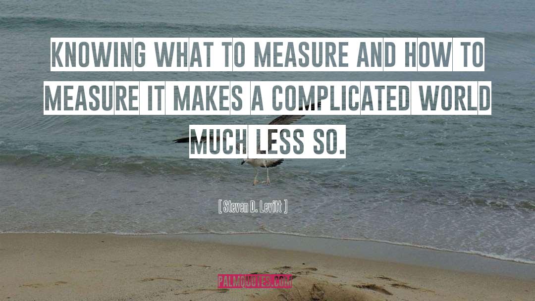 How To Measure Strength quotes by Steven D. Levitt
