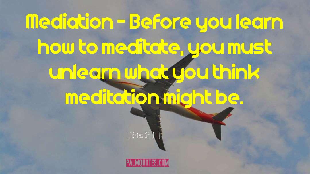 How To Meditate quotes by Idries Shah