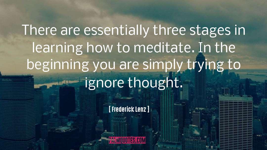 How To Meditate quotes by Frederick Lenz