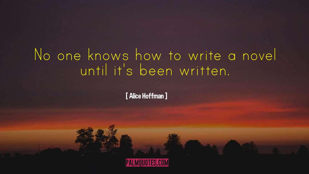 How To Write A Novel quotes by Alice Hoffman