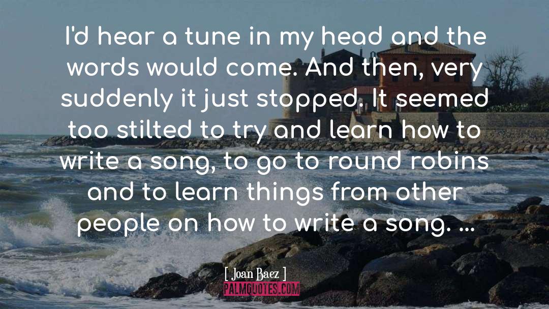 How To Write quotes by Joan Baez