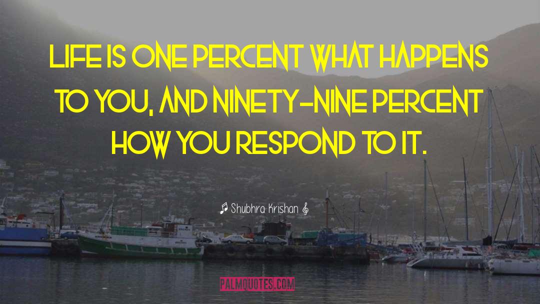 How You Respond quotes by Shubhra Krishan