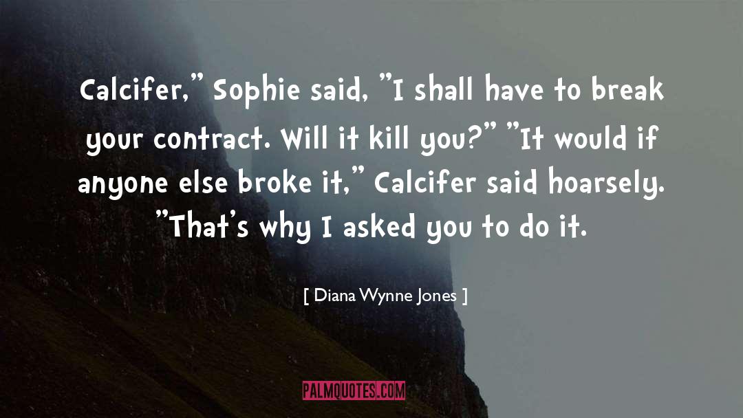 Howl Miyazaki Sophie Calcifer quotes by Diana Wynne Jones