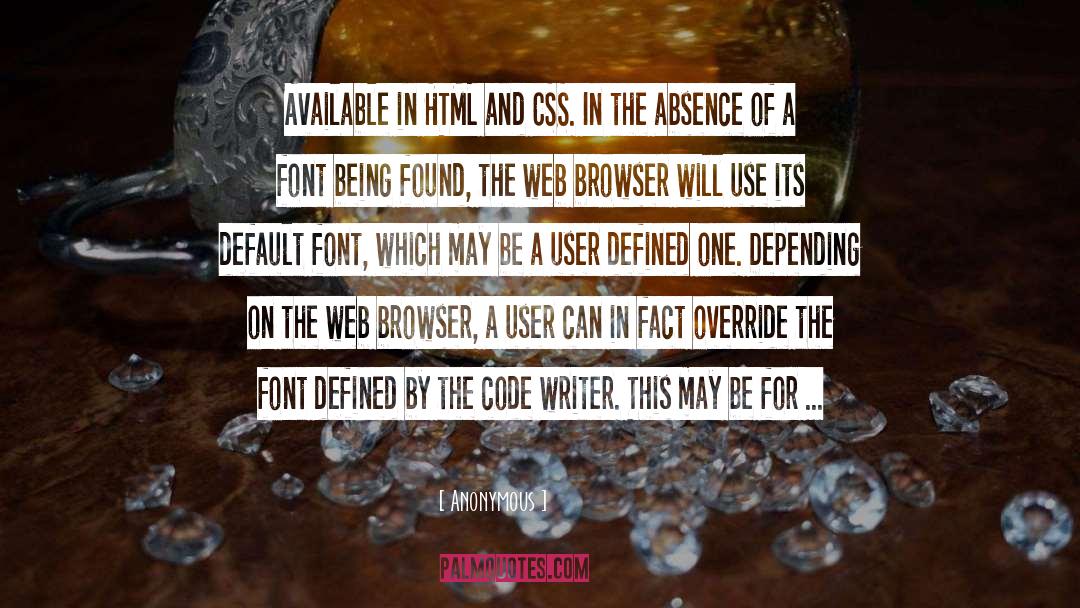 Html quotes by Anonymous