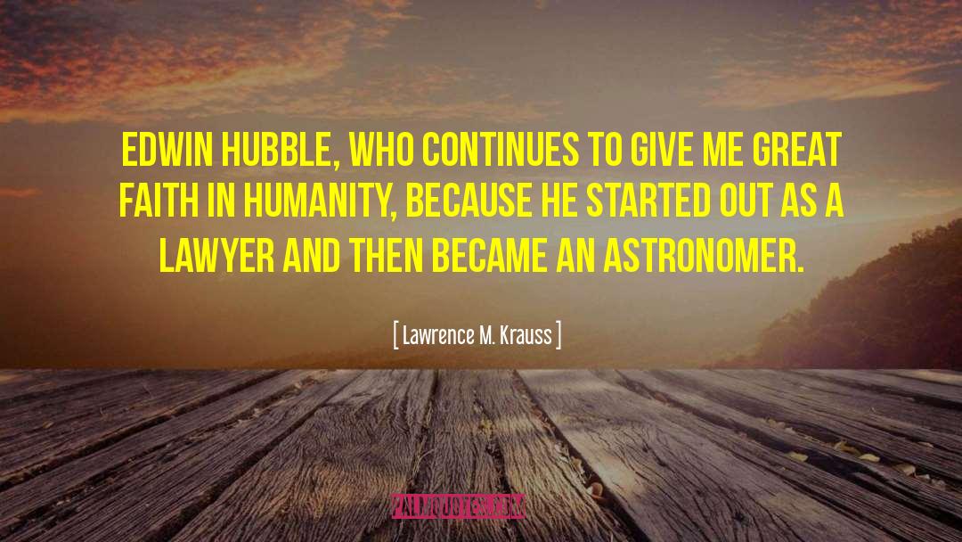 Hubble quotes by Lawrence M. Krauss