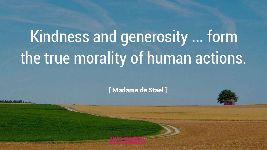 Human Actions quotes by Madame De Stael