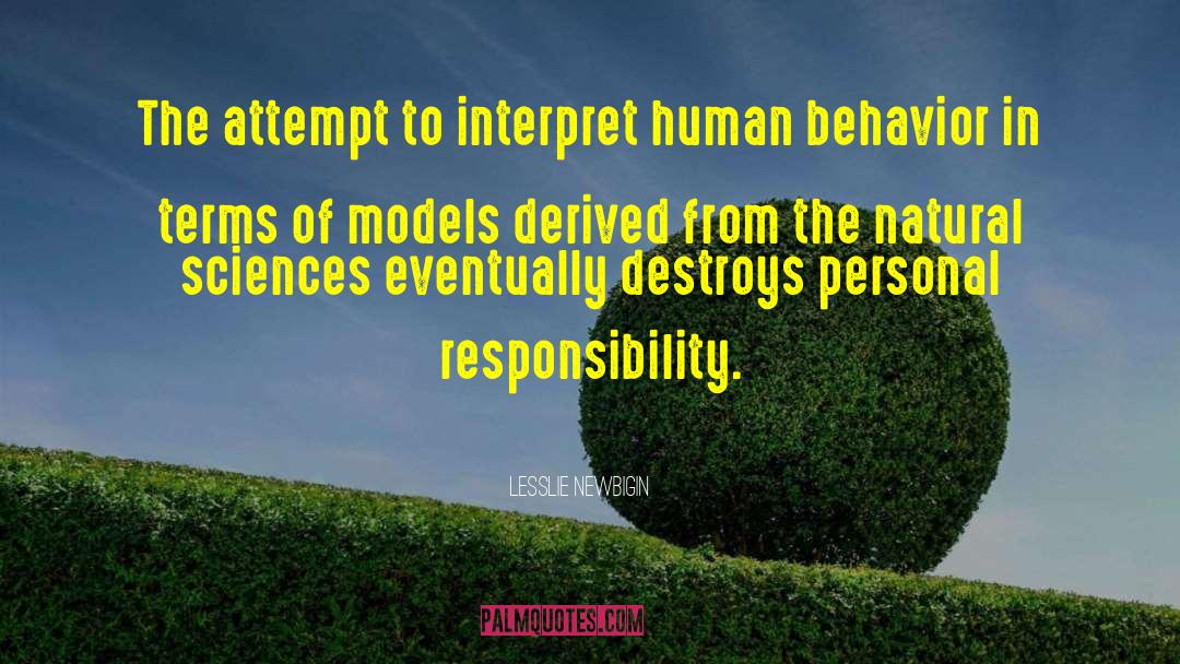 Human Behavior quotes by Lesslie Newbigin