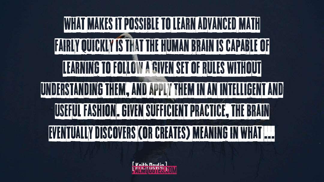 Human Brain quotes by Keith Devlin