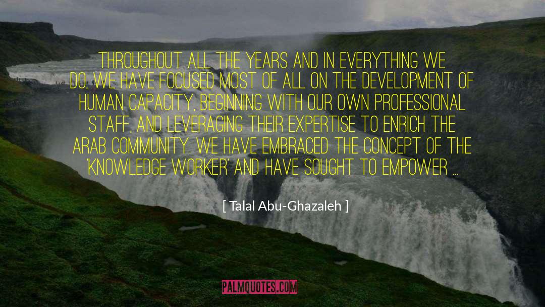 Human Capacity quotes by Talal Abu-Ghazaleh