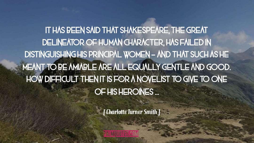 Human Character quotes by Charlotte Turner Smith