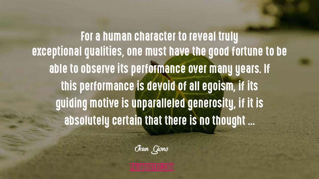 Human Character quotes by Jean Giono