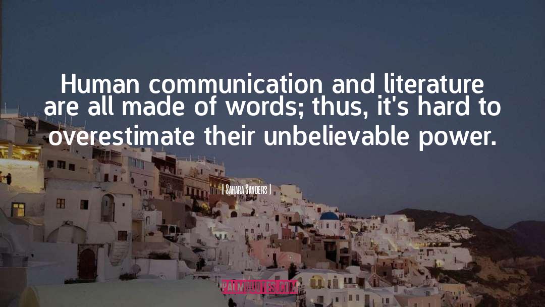 Human Communication quotes by Sahara Sanders