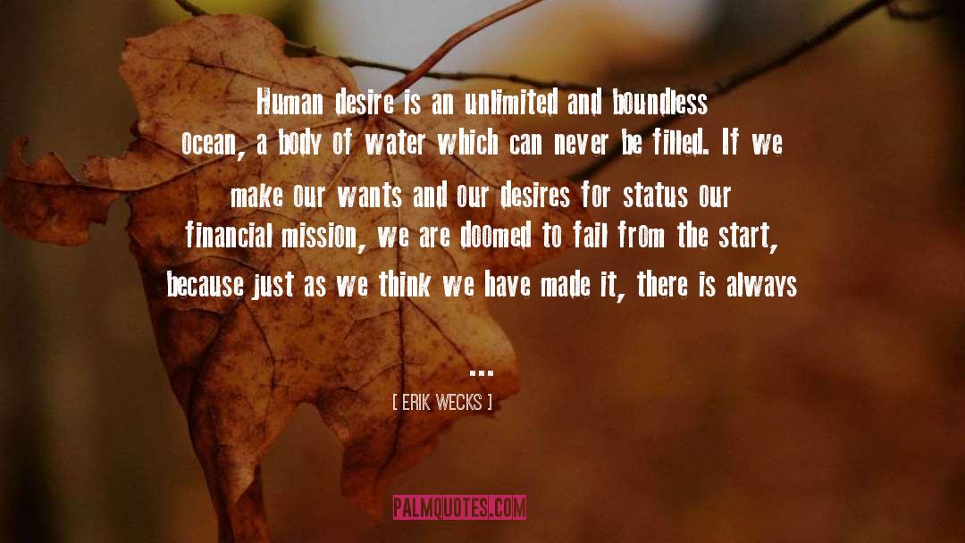 Human Desire quotes by Erik Wecks