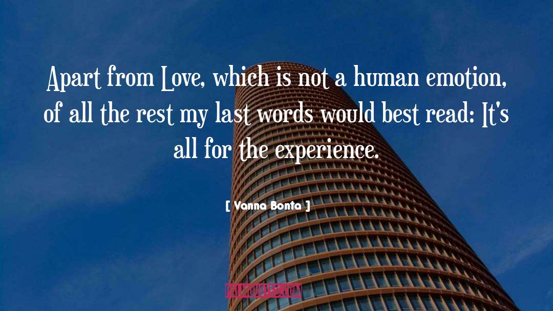 Human Emotion quotes by Vanna Bonta