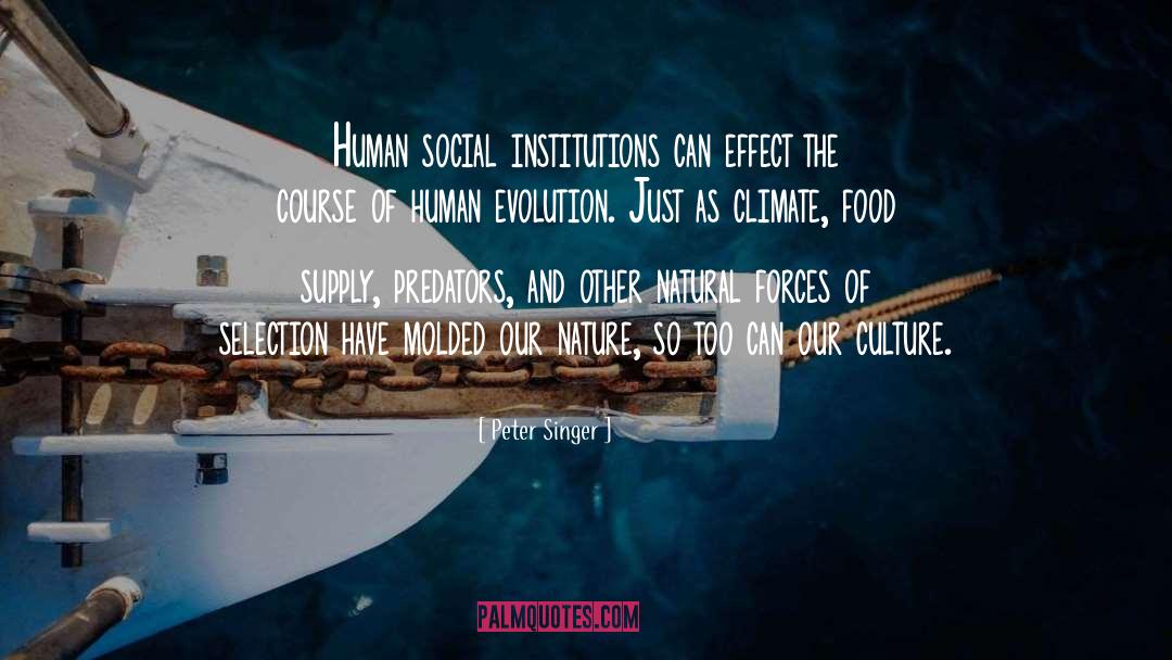 Human Evolution quotes by Peter Singer