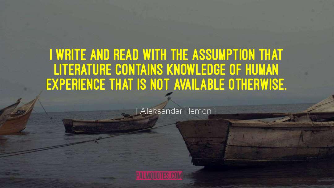 Human Experience quotes by Aleksandar Hemon