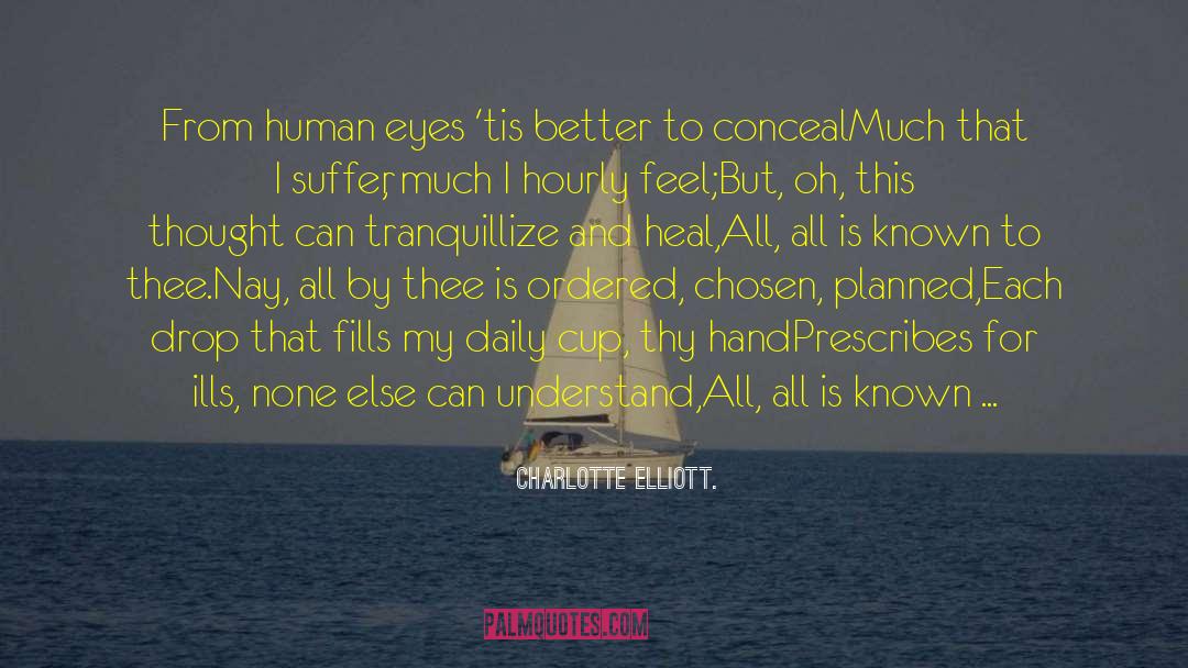 Human Eyes quotes by Charlotte Elliott.