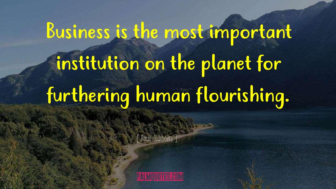 Human Flourishing quotes by Paul Gibbons