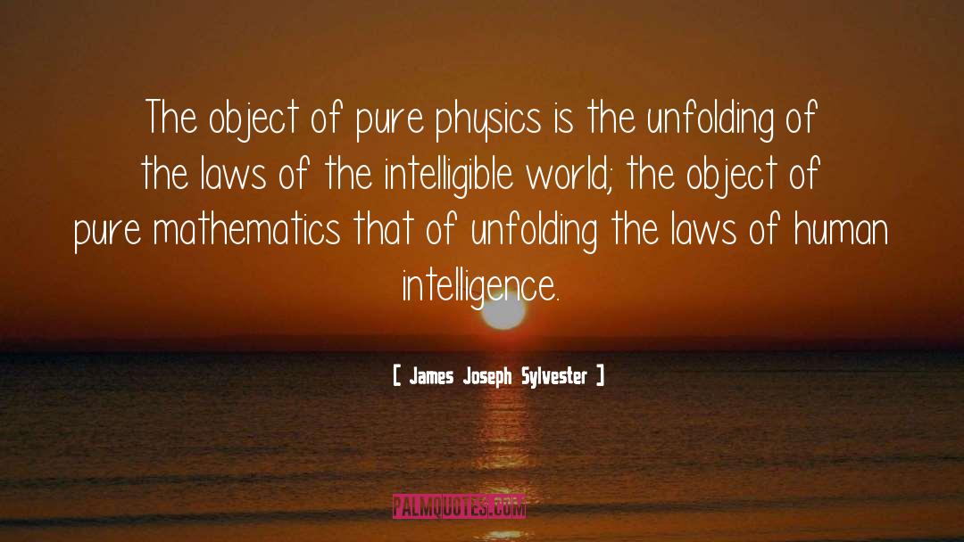 Human Intelligence quotes by James Joseph Sylvester