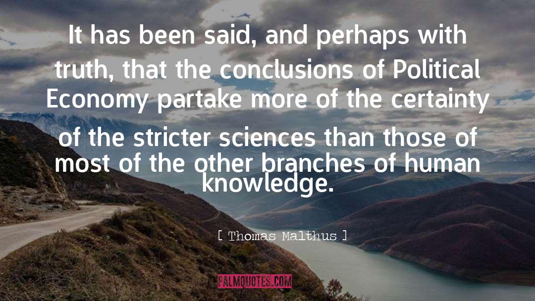 Human Knowledge quotes by Thomas Malthus