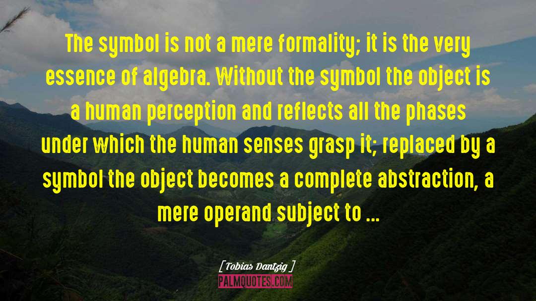 Human Perception quotes by Tobias Dantzig