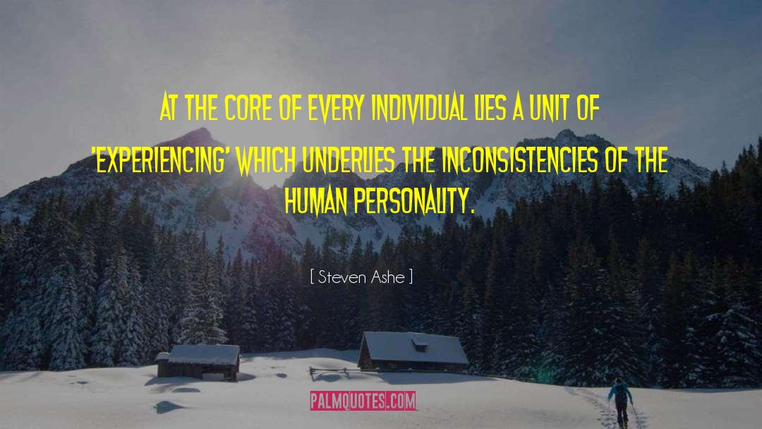 Human Personality quotes by Steven Ashe