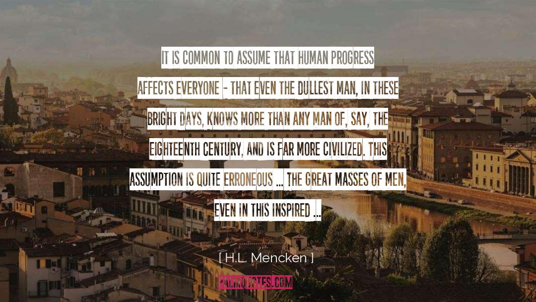 Human Progress quotes by H.L. Mencken