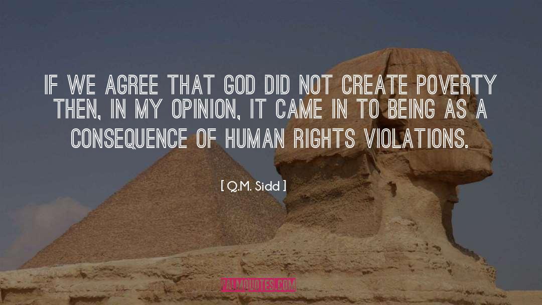 Human Rights Violations quotes by Q.M. Sidd