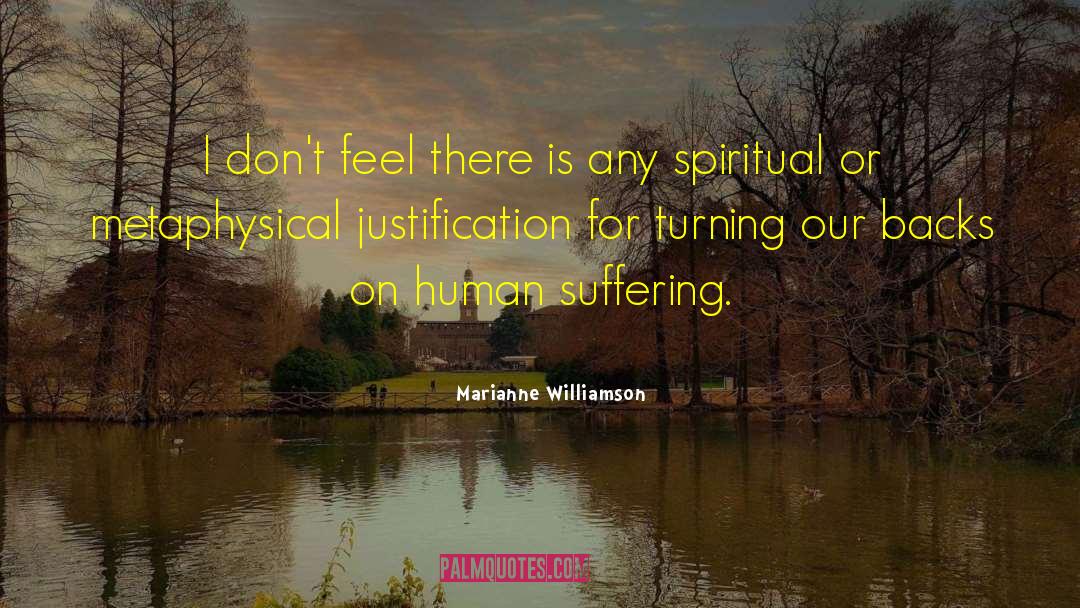 Human Suffering quotes by Marianne Williamson