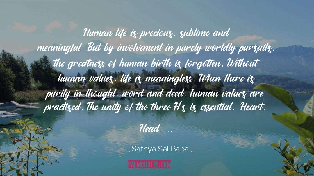 Human Thought Process quotes by Sathya Sai Baba