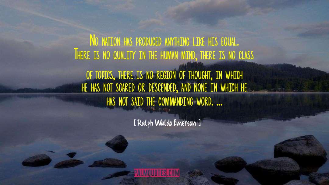 Human Thought Process quotes by Ralph Waldo Emerson
