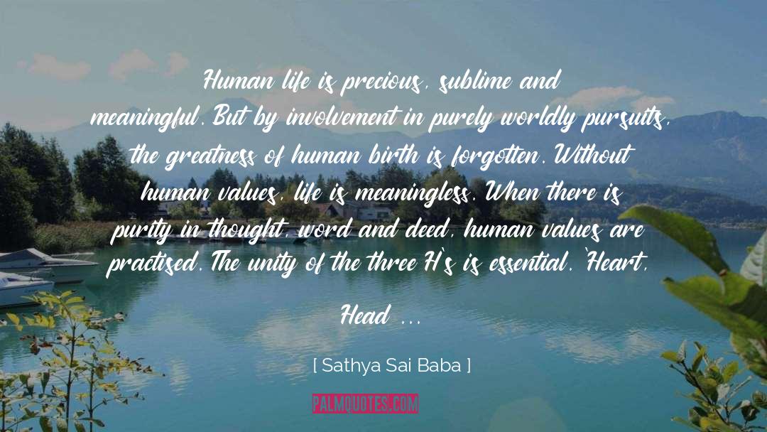 Human Values quotes by Sathya Sai Baba