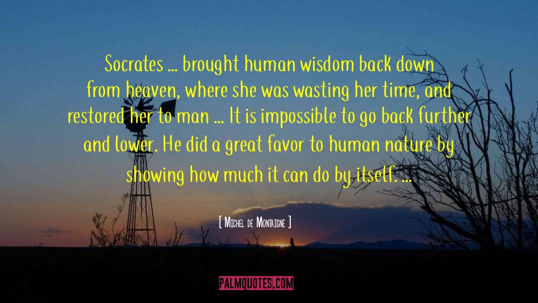 Human Wisdom quotes by Michel De Montaigne